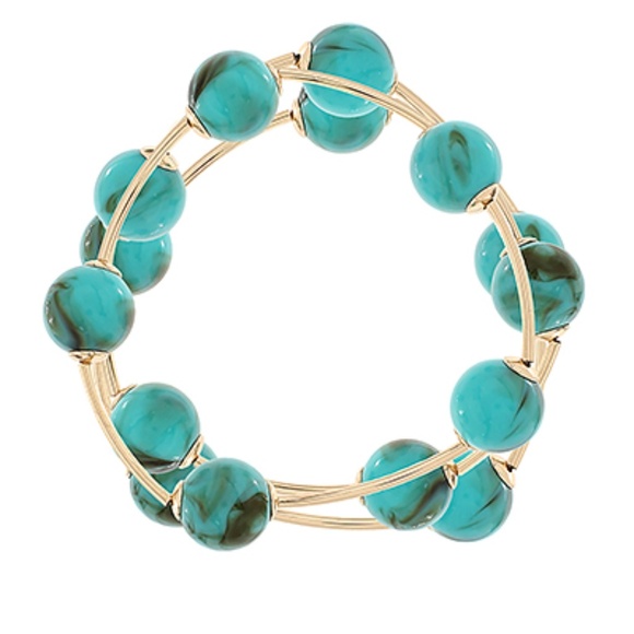 3 Row Acrylic Ball & Bar Station Bracelet - Picture 9 of 11